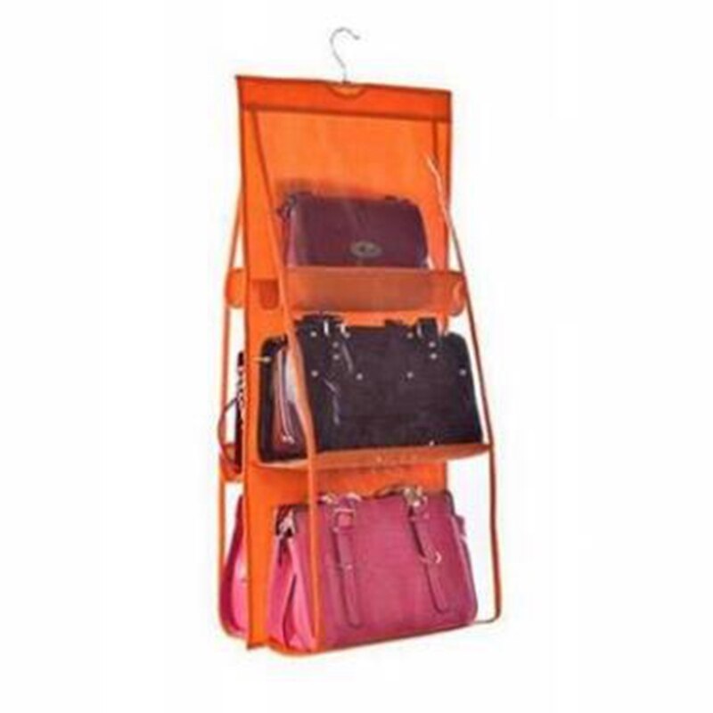 Akcesoria podróżne moda dwustronnie przezroczysty 6 kieszonkowy Organizer robić pakowania składana wisząca torebka wieszaki: 7