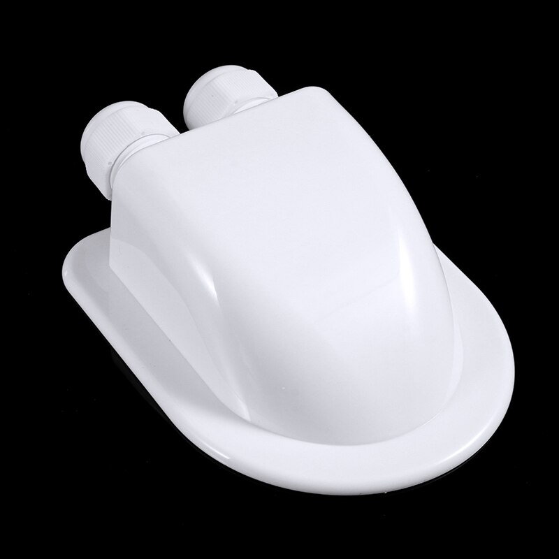 White Double Cable Entry Gland Roof Top Solar Panel Gland Box For RV Boat Accessories Roof Cable Gland Box