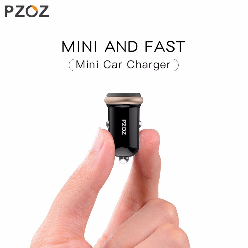 Pzoz Mini Usb Autolader Dual Usb 3.1A Opladen Mobiele Telefoon Tablet Gps Universele Snel Opladen Auto-Oplader Adapter accessoires