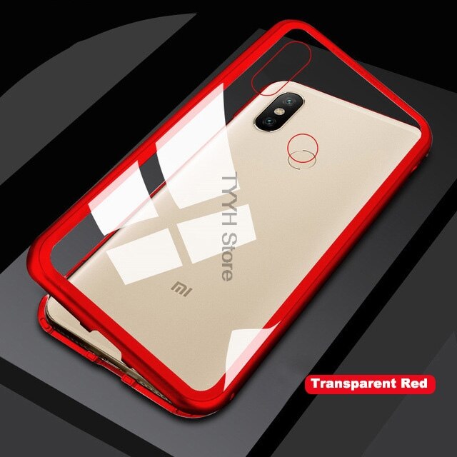 Magnetische Adsorptie Metal Case Voor Oppo A91 Gevallen Enkelzijdig Glas Magneet Telefoon Cover Voor Oppo Een 91 A91 Etui hoesjes OPPOA91: Red