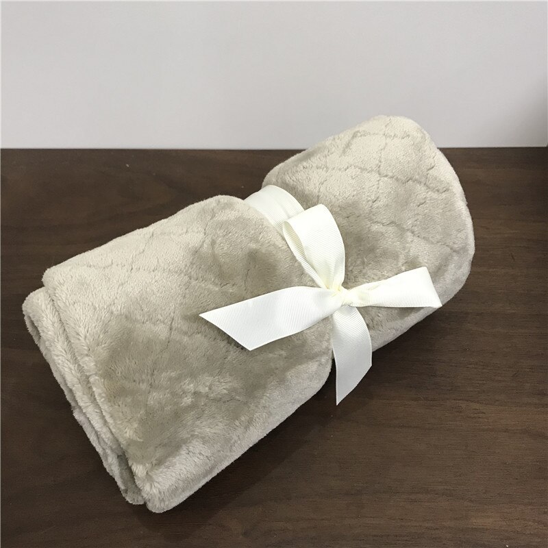 Kinder babydeken fleece zachte deken baby jongens meisjes dekens kinderbeddengoed baby inbakerdekens 70*100cm: Bloesemgeit bruin