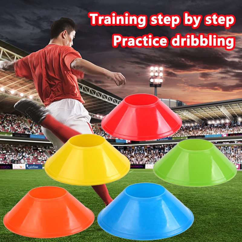 10 Stuks Kegel Set Voetbal Trainingsapparatuur Voor Kid Pro Disc Kegels Agility Oefening Obstakels Vermijden Sport Training Accessoires