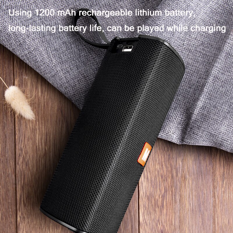 Draagbare bluetooth 5.0- luidspreker met usb-stick, tf-kaartweergave, dubbele hoorns, subwoofer, tws, draadloze aux-ingangskolom