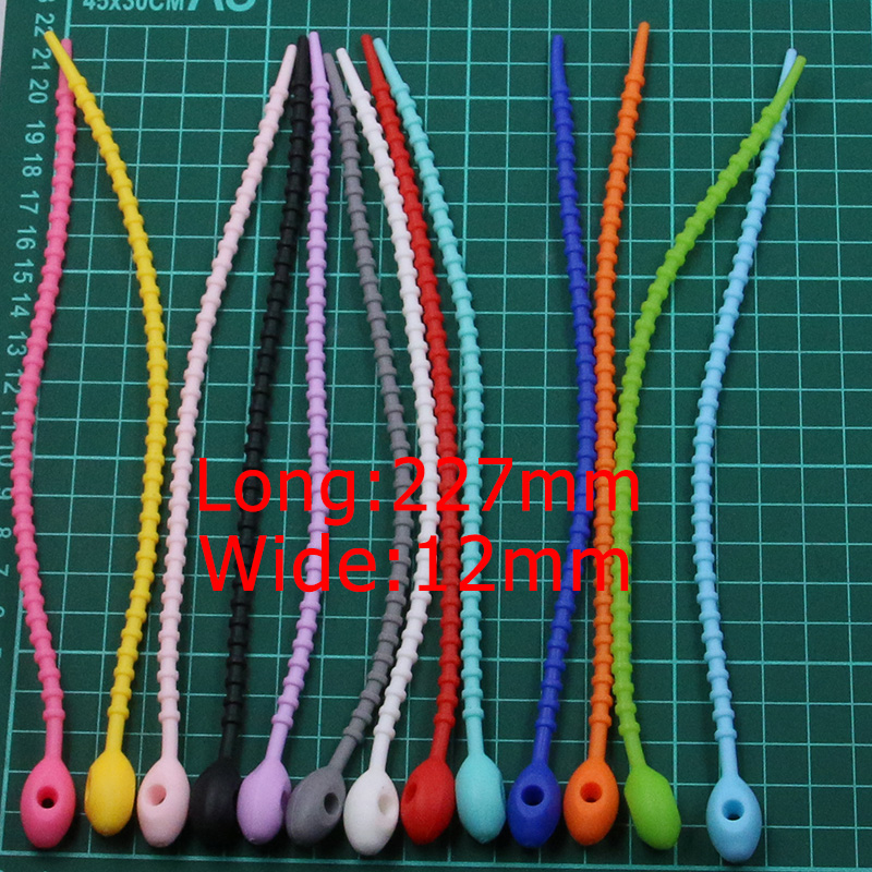 10 Teile/los 13 Farbe Silikon Wiederverwendbare Tasche Krawatten Twist Draht Befestigen Kabel Postleitzahl Krawatte Headset Daten Linie Universal- Magie