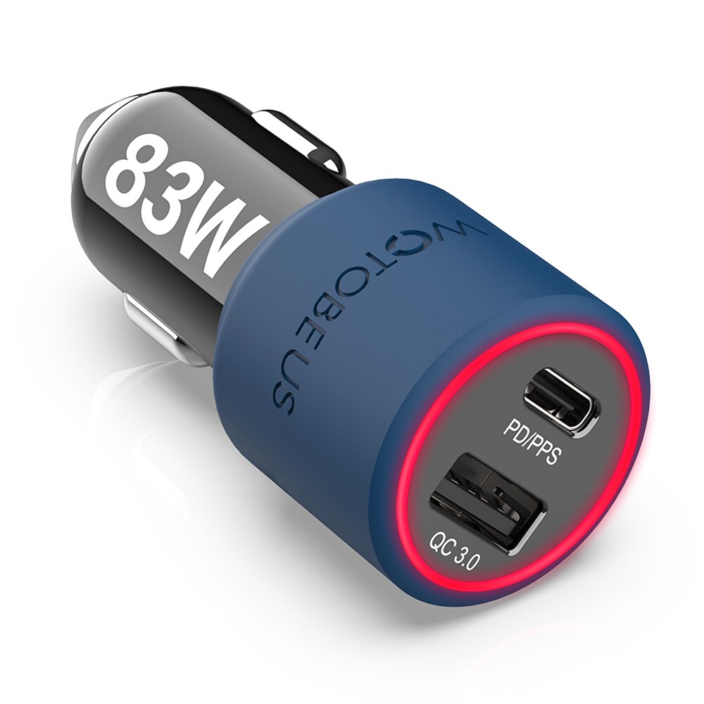Ładowarka samochodowa 83W,1Port USB C PPS/PD 65W/45W/30W/25W/18W,1Port QC3.0/AFC szybki robić laptopa typu C ThinkPad joga XPS HP LG iPhone 13: 83W Car Charge