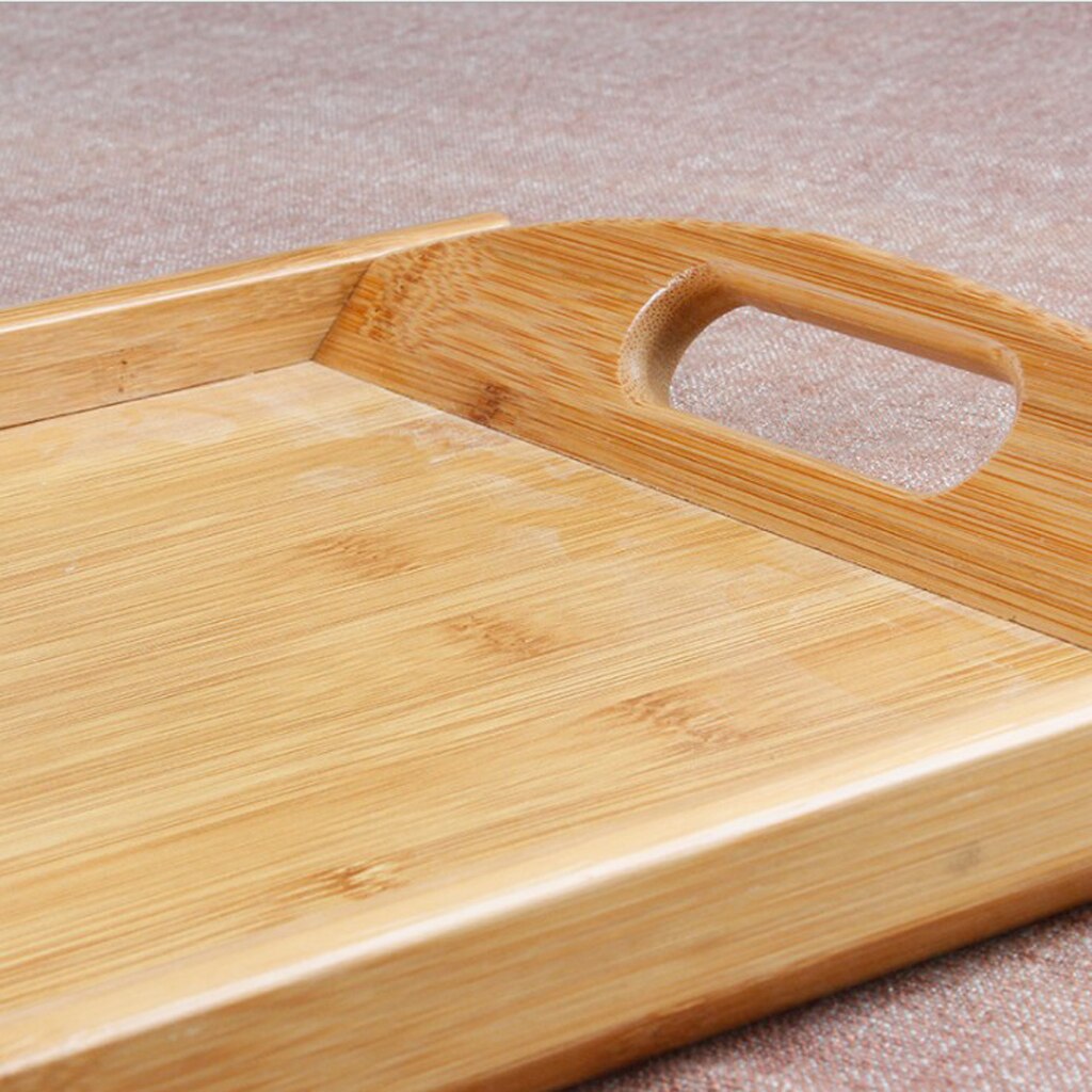 Bamboo Serving Tray Tea Cutlery Trays Storage Food Bamboo Pallet Fruit Plate