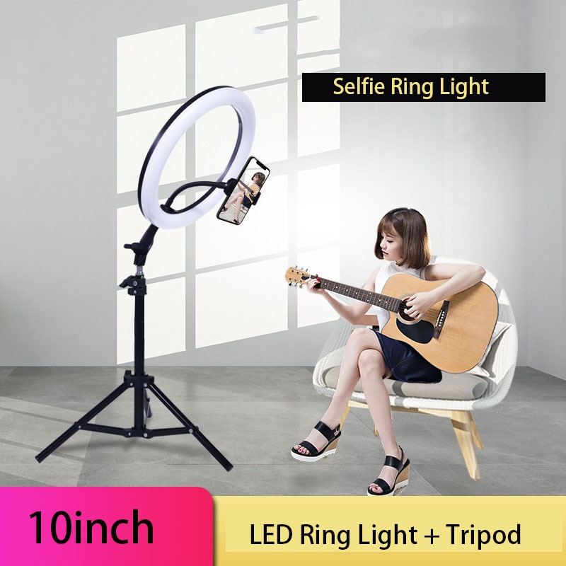 Carica USB da 10 pollici nuovo Selfie Ring Light Flash Led fotocamera telefono fotografia miglioramento della fotografia per Smartphone VK Video Makeup