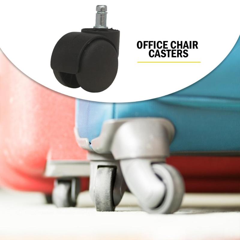 5pcs Silent Office Chair Caster Universal Wheel Swivel Plastic Swivel Roller Wheel Furniture Replacement Hardware