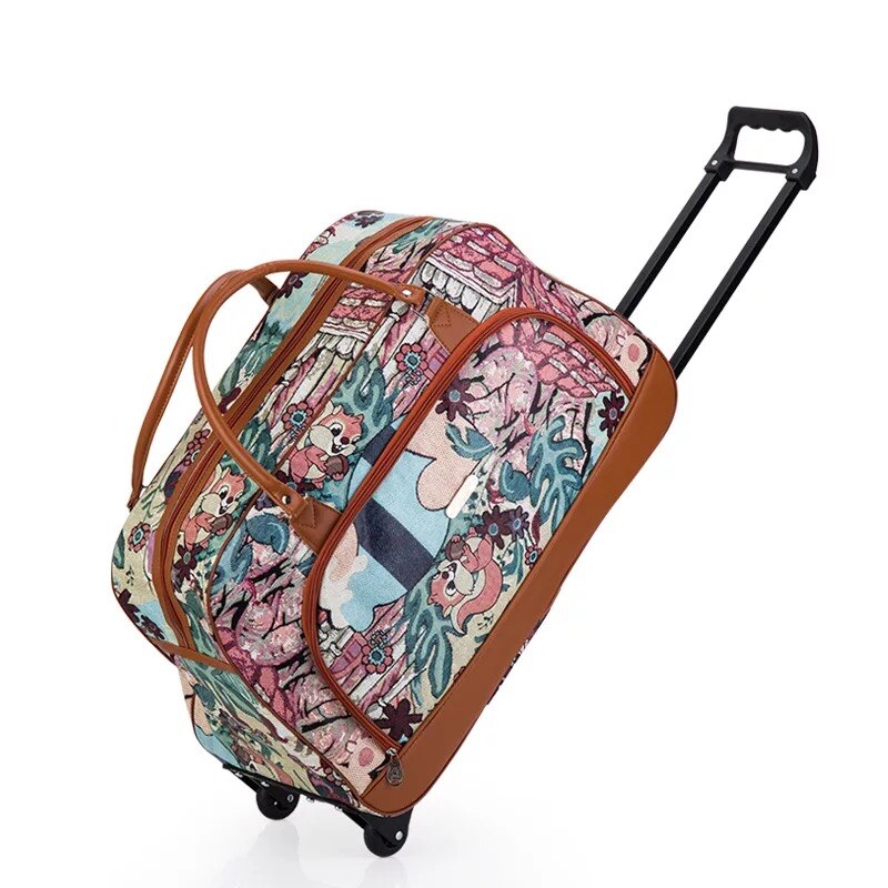 24 '' rejsetaske trolley kuffert på hjul håndbagage rullende bagage kvinder hånd stor bagage taske præcise trolley tasker: 05