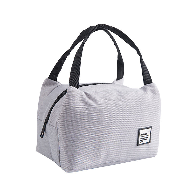 Portable sacs à déjeuner pour femmes sac de glace enfants hommes boîte à déjeuner sacs sac thermique Bento poche déjeuner conteneur école alimentaire boîte: Gray