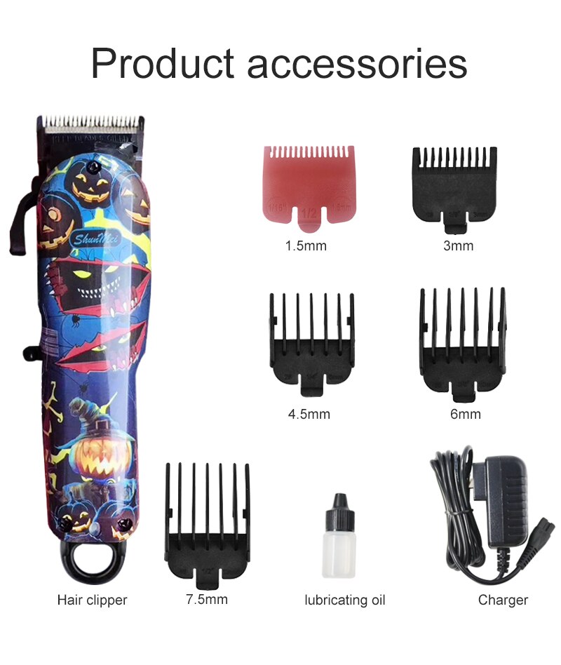 barber shop hair clipper cut electric hair trimmer 100-240V rechargeable powerful cutter hair cutting machine haircut Cordless