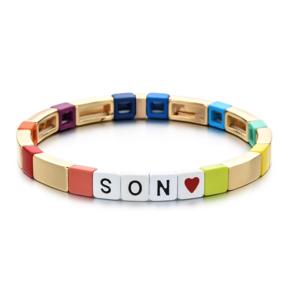 Zmzy guldfärg pulseira mama tjej pojke familjearmband metall sten armband & armband för kvinnor smycken femme love berloque: Guldfärg