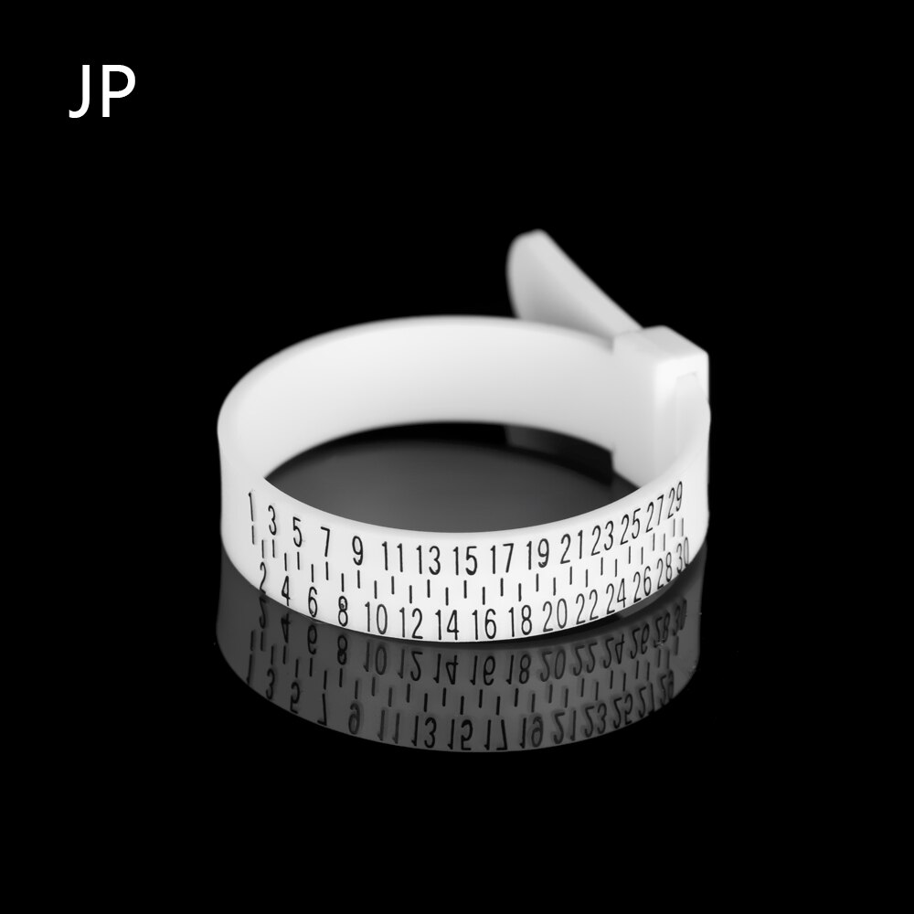1PC UK/US/EU/JP Ring Ruler Measurer Finger Ring Gauge Tester With Magnifier Jewellery Making Ring Band Men and Womens