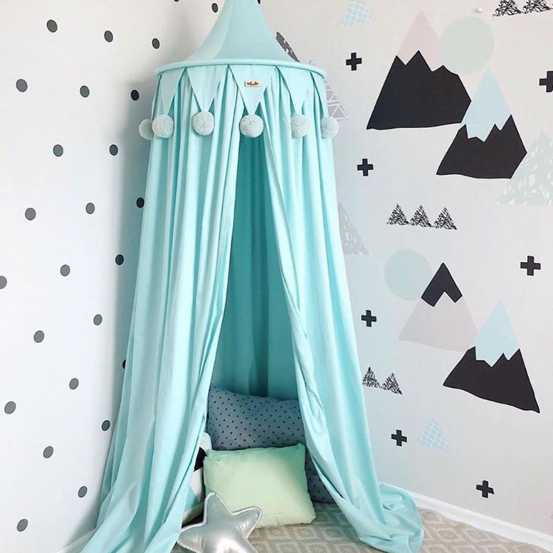 Kinderen Kids Bed Luifel Beddengoed Koepel Tent Room Decor Bedcover Klamboe Gordijn