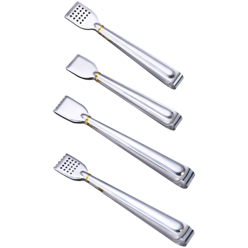 4 Pcs Stainless Steel Food Clip Barbecue Clip Multi-purpose Food Tong Bread Tong: Default Title
