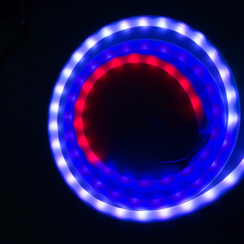 2.5m DC12V WS2811 led neon pixel light,RGB full color;60leds/m with 20pixels/m;waterproof in milky tube