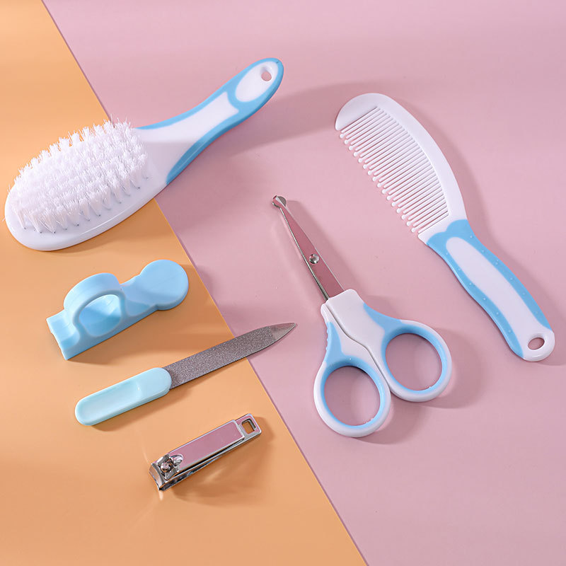 6 pz/set neonato bambini chiodo capelli sanità termometro Kit spazzola per toelettatura cura del bambino elementi essenziali neonato materiale sicurezza