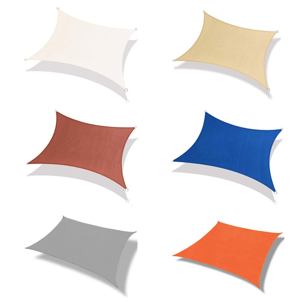 Rechthoek Zon Onderdak Zonnescherm Bescherming Outdoor Waterdichte Luifel Tuin Patio Zwembad Zonnezeil Luifel Camping Picknick Tent