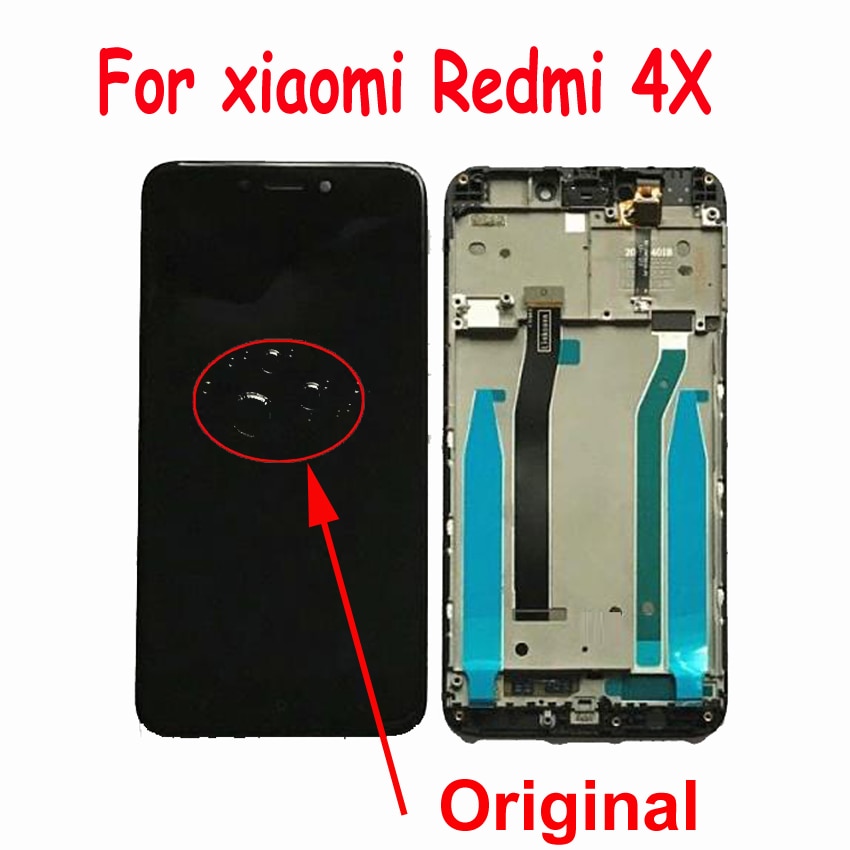 100% Original Xiaomi Redmi 4X 4A Hongmi Tela Lcd Touch Panel Digitador com Quadro Assembléia 10 Sensor de Ponto de Pantalla