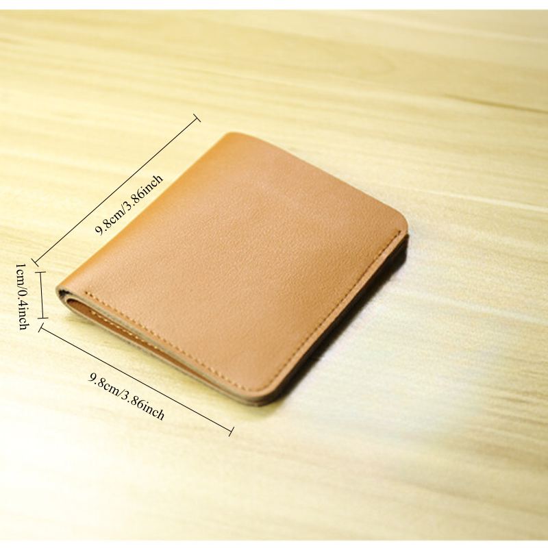 Ultra Thin Small Wallet Short Cowhide Casual Mens Vertical Simple Bifold Wallets Soft Leather Credit Card Holder Moneybag