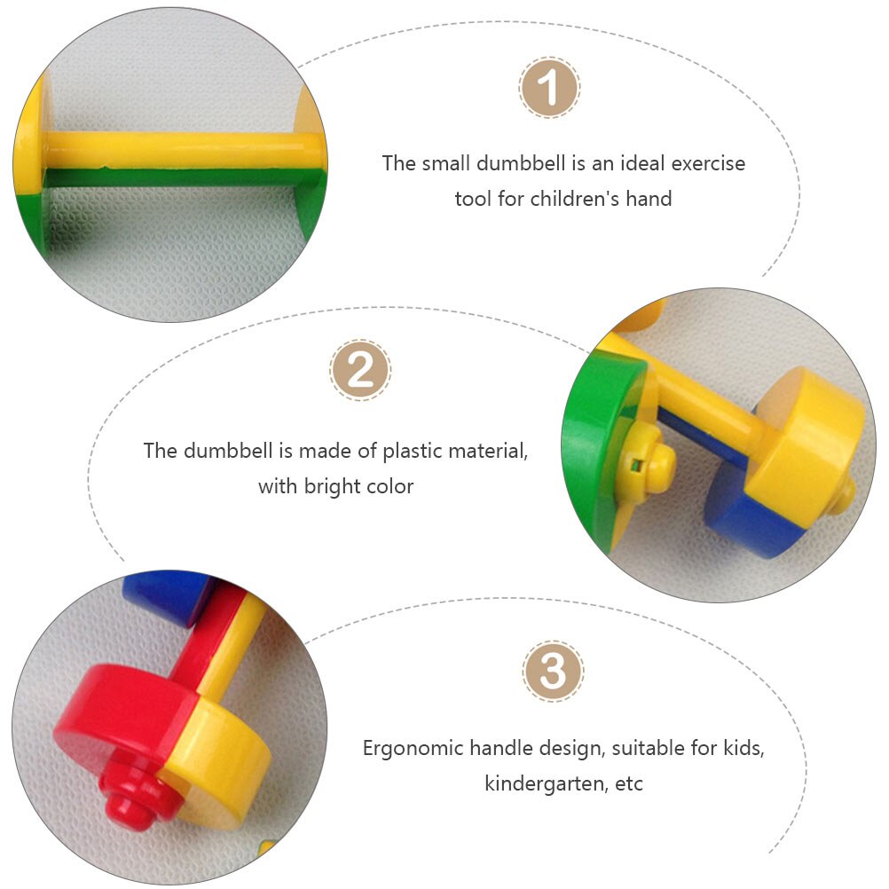 3 par børn morgen træning vægtstænger plast håndvægte barn træning forsyninger