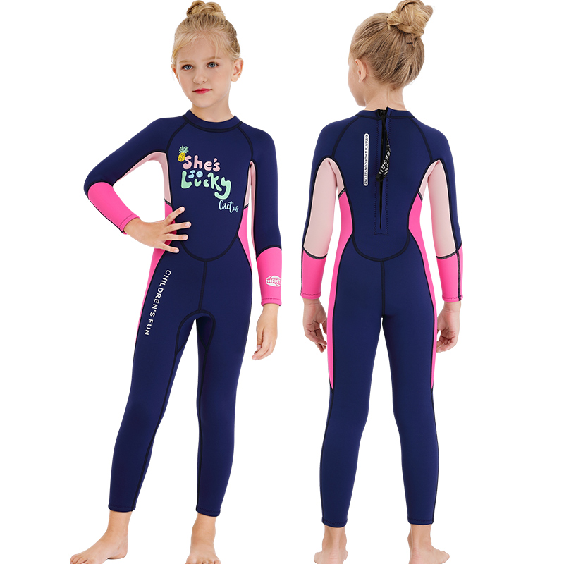 Kids Scuba Wetsuit For Girls Children 2.5mm Neoprene Diving Suit Swimsuit Kids Surfing Jellyfish Swimwear Wet Suits