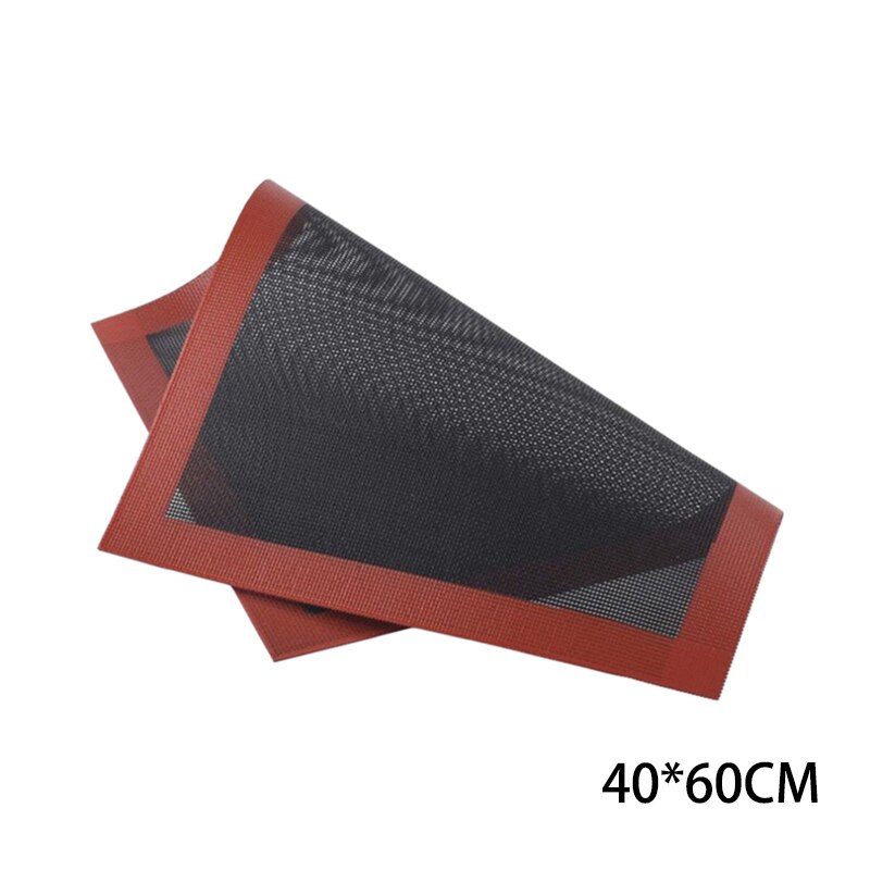 Geperforeerde Siliconen Bakken Mat Non-stick Bakken Oven Sheet Liner Voor Cookie/Brood/Bitterkoekje/Koekjes keuken Gereedschap: Black40x60cm