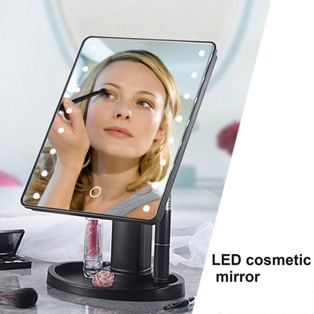 22 LED Magnifying Mirror led light Vanity mirror maquillage miroir Beauty makeup mirror lights 360 rotation Led mirror cosmetic