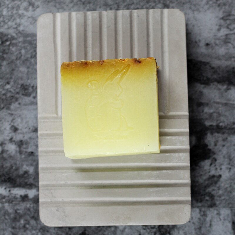 Molde de hormigón de silicona para jabonera Rectangular con molde de cemento hecho a mano de rayas adornos originales Nórdico