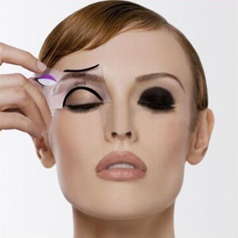 Plantilla para delinear ojos, plantilla para delinear ojos, plantilla para delinear ojos, modelos de ojos, conformación de la plantilla, herramientas para cejas, plantilla, herramienta de maquillaje, 2 uds.