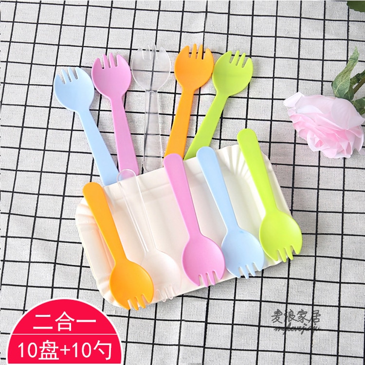 Kleur Wegwerp Cake Bestek Plaat Servies Verjaardagsfeestje Diy Bakken Milieuvriendelijk