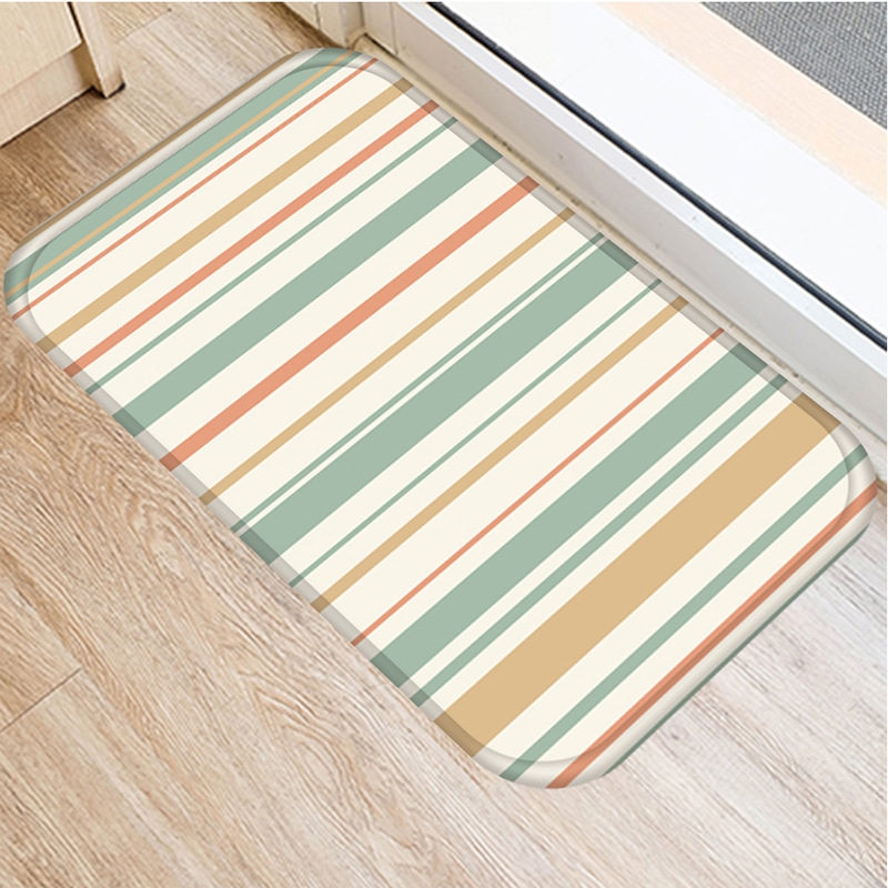 1 st 40*60cm rand blomma prickar mönster halkskyddande mocka matta dörrmatta dörrmatta utekök vardagsrum golvmatta matta 48287: 2dd-48287-012