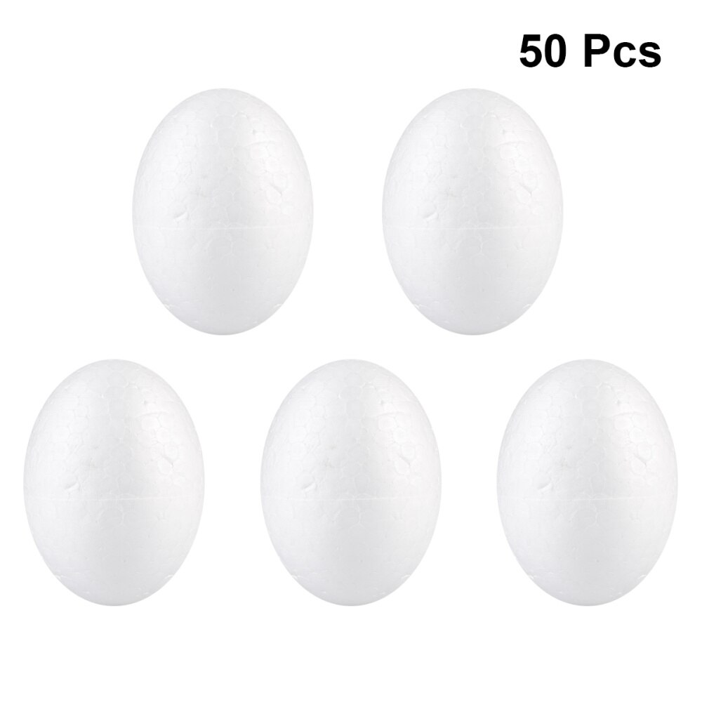 50pcs 6cm Durafoam Eggs Styrofoam DIY Easter Egg Crafts Eggs