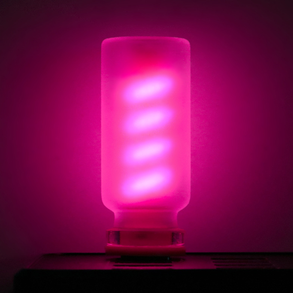 Materet glas usb touch-kontrol bil led-lys atmosfærepære glødelampe led-glødetråd soveværelse natdekoration: Lyserød