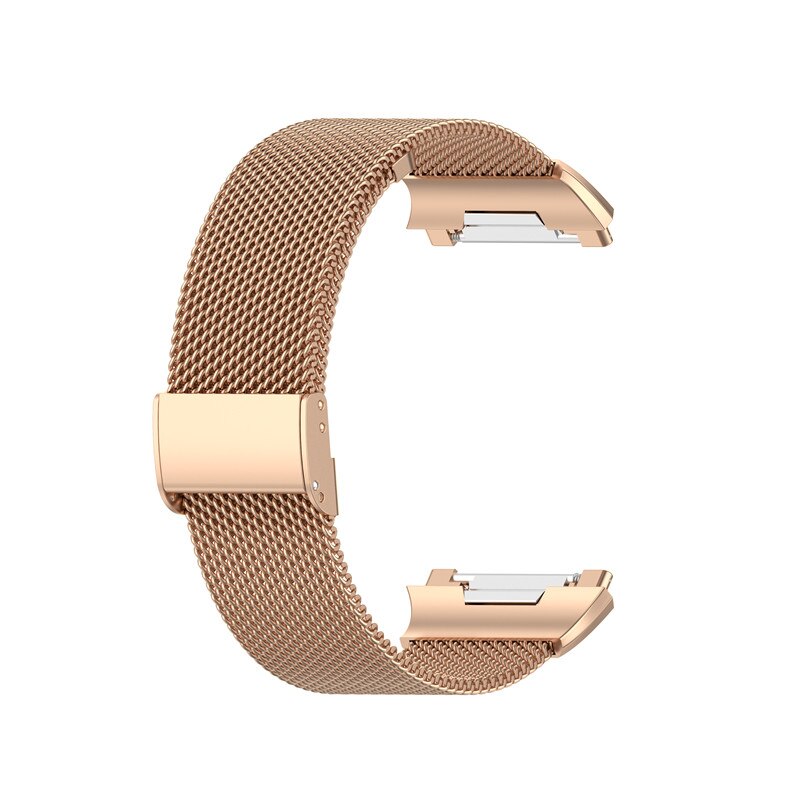 S/L Größe für Fitbit ionic Milanese Split Magnetische Edelstahl Band Smart Uhr Band Zubehör Armband Ersatz Band: Rose Gold / Small