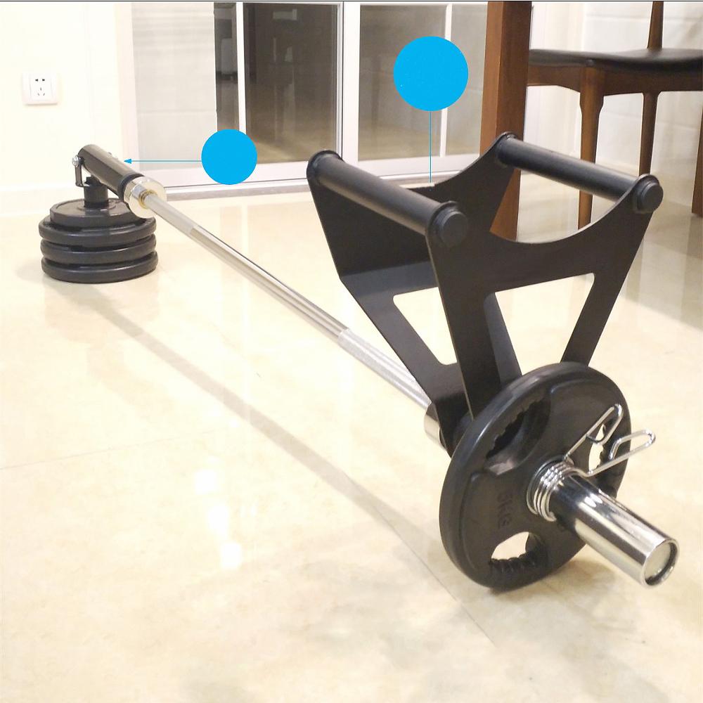 Home Gym Fitness Barbell Attachment For Deadlift Squat Workout V-Bar Core Strength Trainer Weight Lifting Handle Rowing Bar Rod