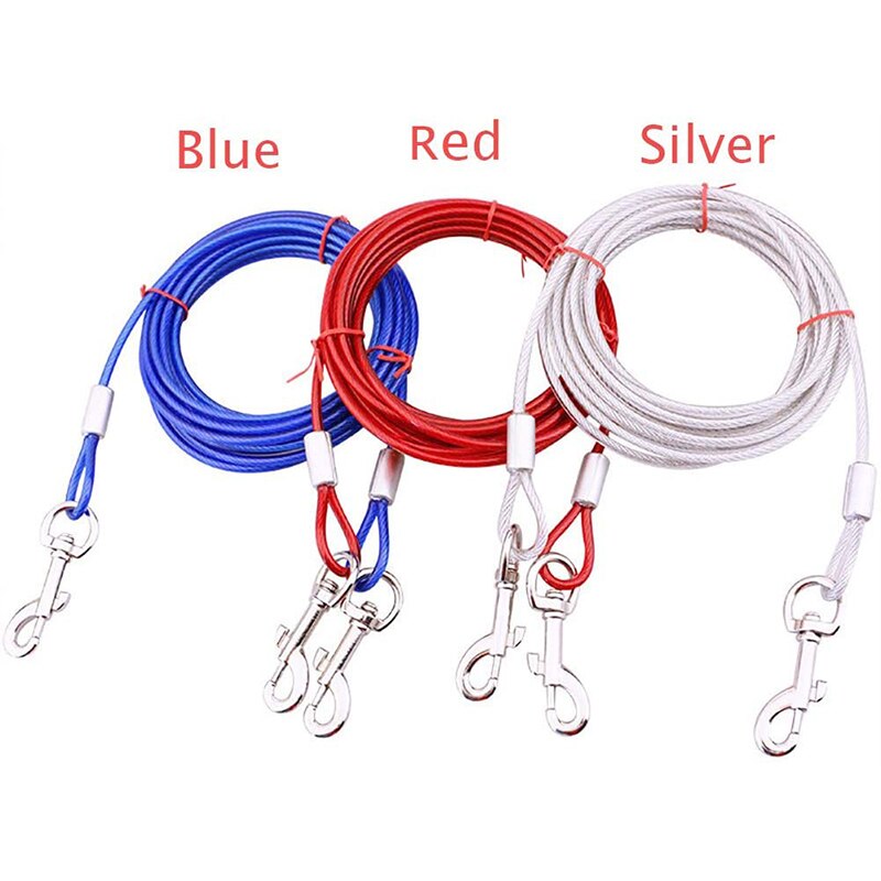 3M 5M 11M Hond Stake Tie Out Kabel En Reflecterende Stake 16 Ft Outdoor Yard En Camping, voor Kleine Medium Grote Honden Tot £ 125
