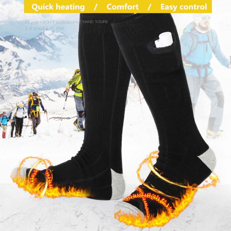 Männer Warme Socken Drei-ebene Elektrische Heizung Socken USB Schnelle Heizung Socken Winter draussen Sport Socken Sportbekleidung