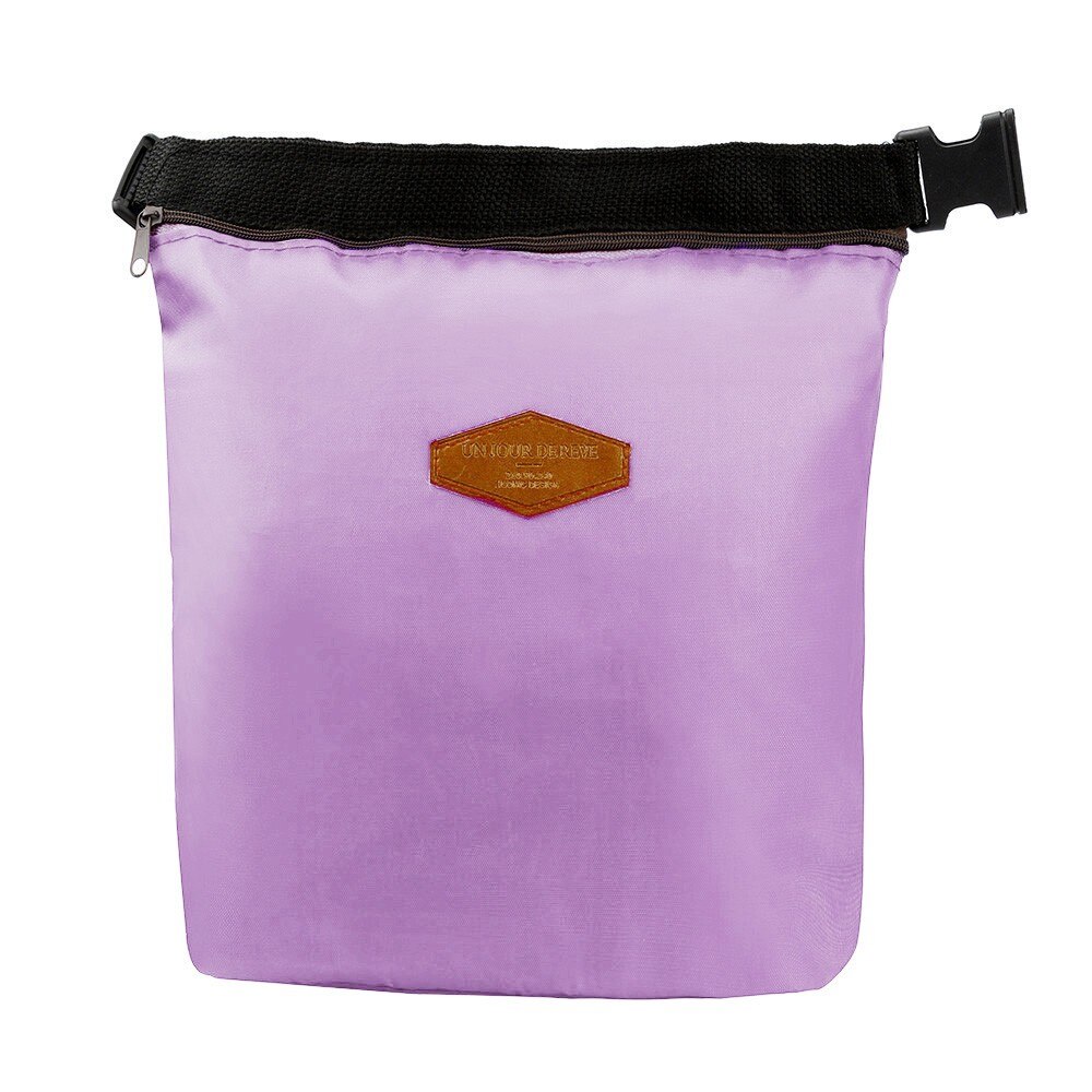 Bolsa de armazenamento de alimentos, bolsa portátil para almoço, sacola com isolamento, refrigerador, à prova d'água, bolsa de armazenamento de alimentos, estudante, escola, sacos de armazenamento #, venda imperdível l5: Purple 