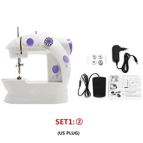 mini Macchina Da Cucire 12 Punti di Sutura per Cucire Uso Domestico EU/Spina DEGLI STATI UNITI Multifunzione Doppia Velocità di Doppio Filo Macchina da Cucire: CFGJ421