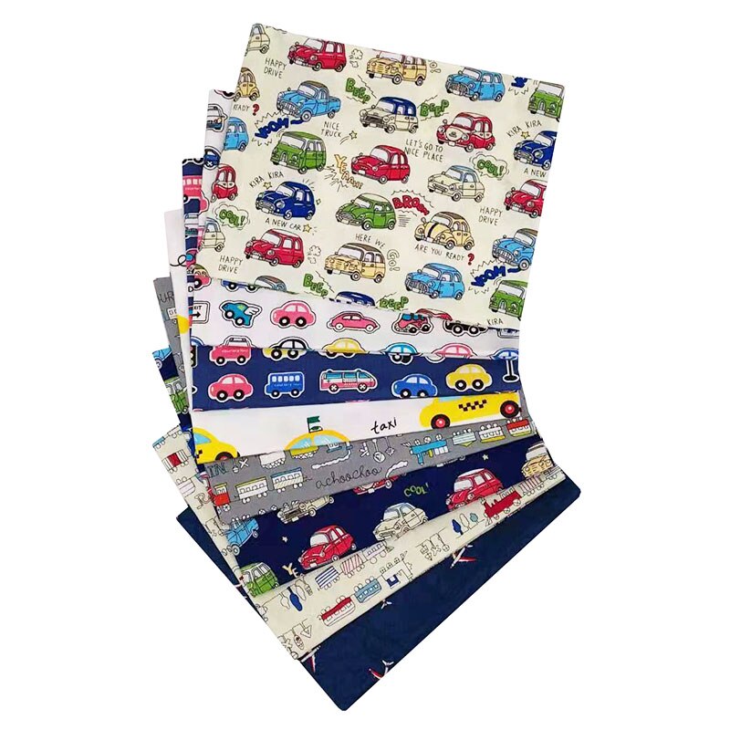 100% Cotton Fabric Cartoon Cotton Patchwork Cloth DIY Sewing Quilting Fat Quarters Material For Baby&amp;Child 8 pieces 50cm x 50cm: 50cm x 50cm / 4