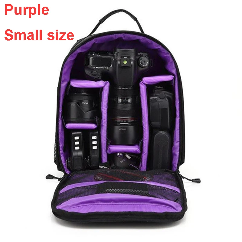 Multi-functional Camera Backpack Video Digital DSLR Bag Waterproof Outdoor Camera Photo Bag Case Box for Nikon/ for Canon/DSLR: Light Grey