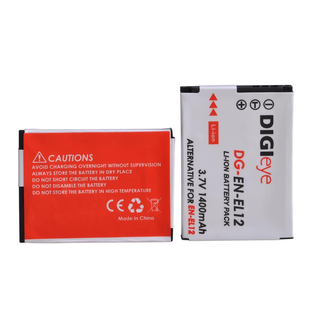 1400mAh EN-EL12 ENEL12 es EL12 batería para Nikon Coolpix A1000 B600 W300 A900 AW100 AW110 S6300 S8100 S8200 S9300 S9400 P310