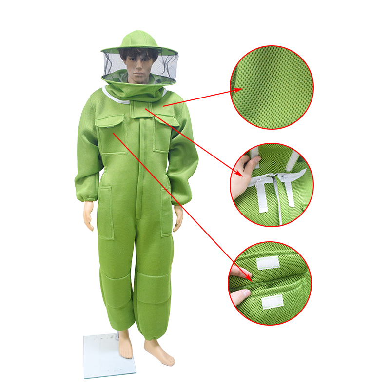 Bee Suit Grade Preferred 3D Air Cotton Fabric Full Body Beekeeping Protective Clothing Beekeeper Suits Equipment