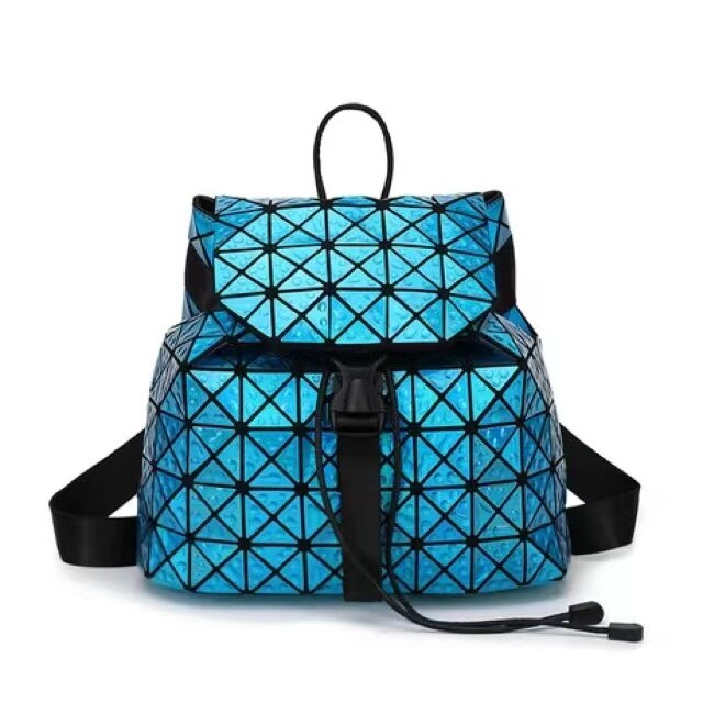 Geometric Luminous Women's Bag Holographic Reflective Flashing Color Backpack: Style 2