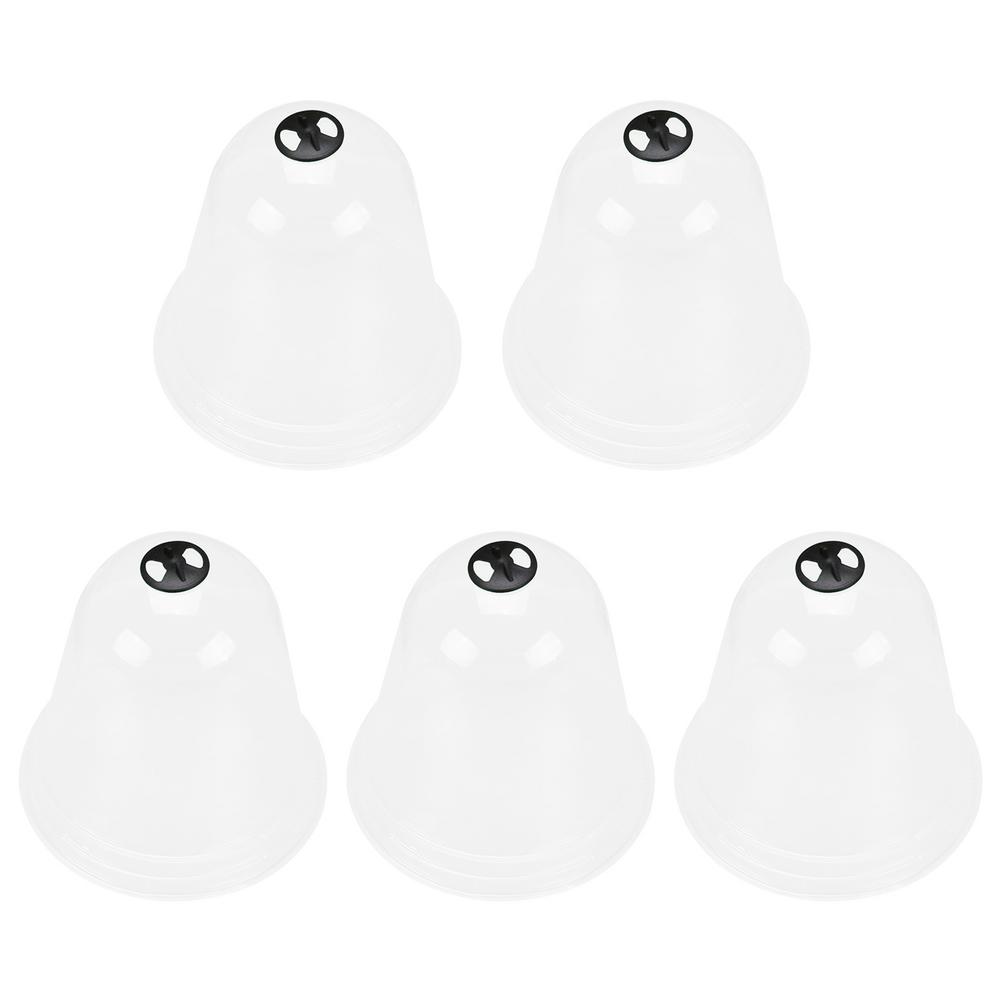 Cloche de plástico para jardín, cubierta de campana para plantas, protector contra heladas, plántulas hidropónicas, 5 piezas