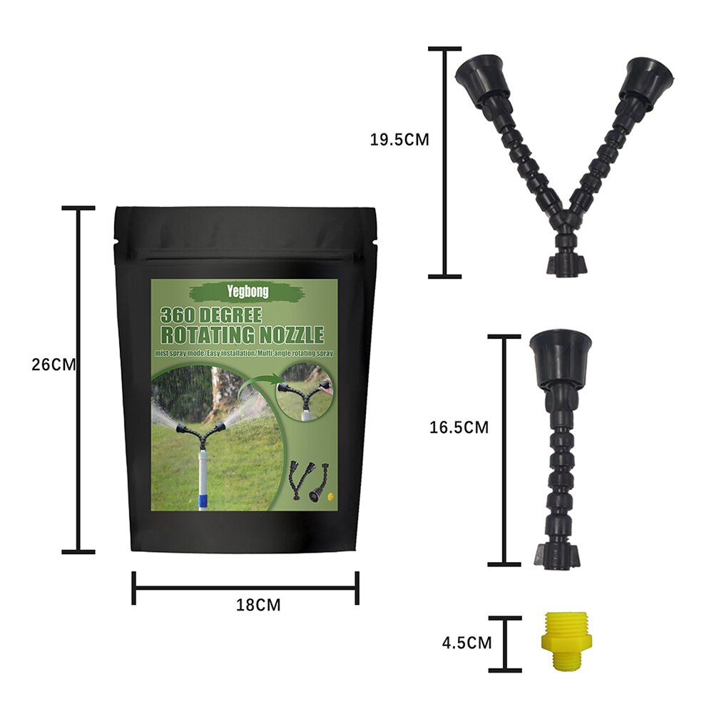 Adjustable 360 Degree Rotating Spray Nozzle Garden Greenhouse Irrigation Sprinkler System Watering Atomizing Sprayer Fogger
