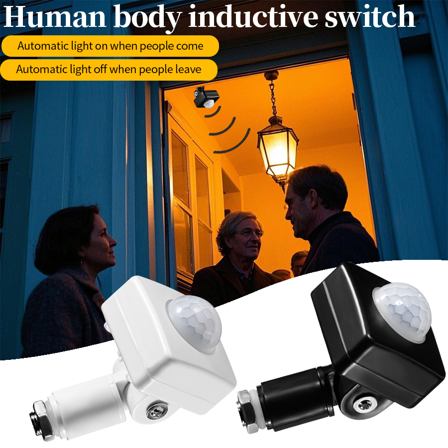 Motion Sensor 120° Replacement PIR Motion Detector for Home Adjustable Time & Detection Range for Floodlight LED Blub Celling