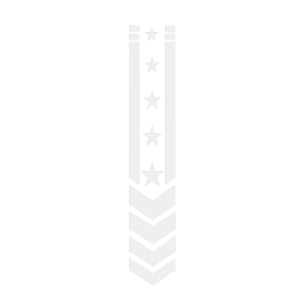 Motorcycle Racing Body Side Waarschuwing Streep Rok Decal Sticker Voor Alle Auto &#39;S Vinyl Bumper Reflecterende Decal Sticker: WHITE