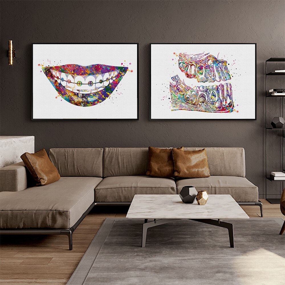 Zahn Kunstdruck Zähne Anatomie Zauberstab Kunst Zahn Reihe Medizinische Kunst Zähne Wurzeln Molaren Schneidezähne Zahnarzt Klinik leinwand malerei